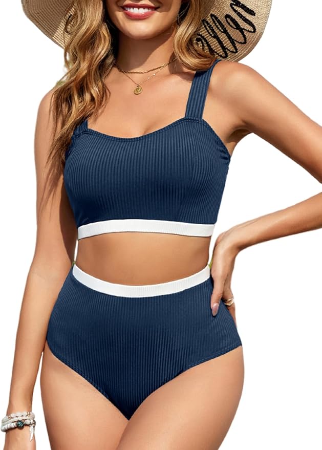 Tuopuda Conjuntos de Bikinis para Mujer Conjunto Traje de Baño Push Up Bikini Cintura Alta Bañadores Dos Piezas Traje de Baño de Playa