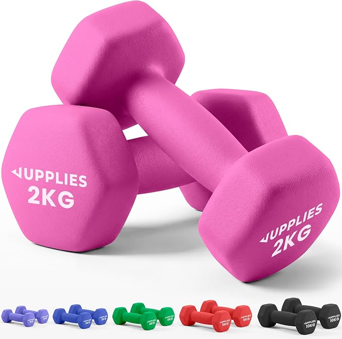 JUPPLIES Juego de Pesas y Mancuernas de Neopreno