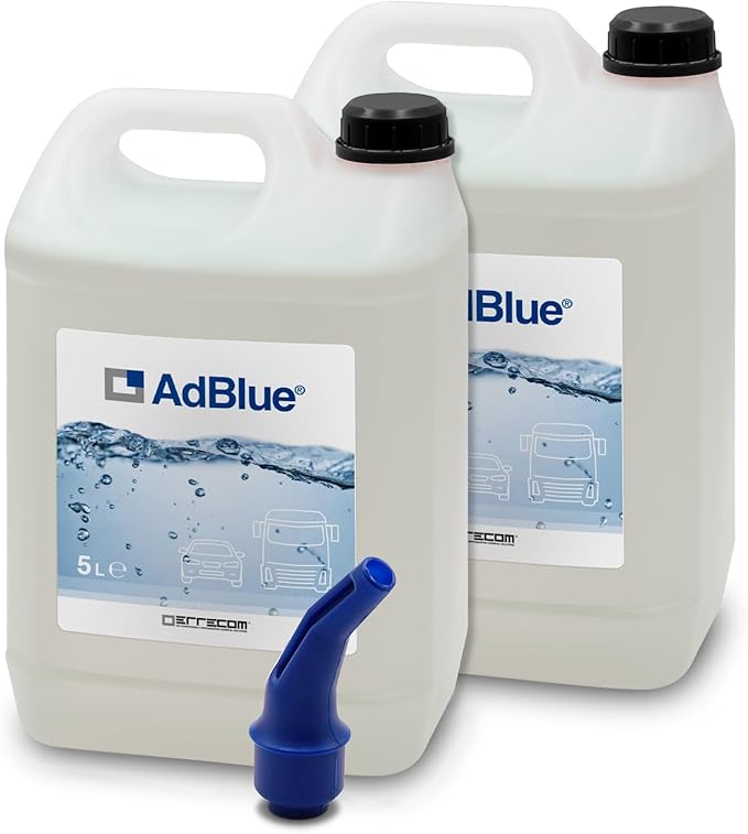 ERRECOM AdBlue® Aditivo para Motores diésel a Base de urea para la reducción de emisiones de NOx, Conforme a ISO 22241-1, 10 L (2 x 5 L), Boquilla Incluido