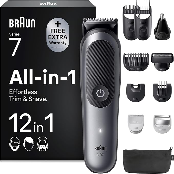 Braun Recortadora Todo En Uno Series 7, AIO7545, Gris