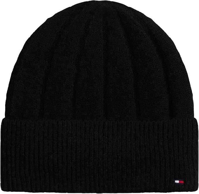 Tommy Hilfiger Gorro de Punto Mujer Flag Fluffy Beanie