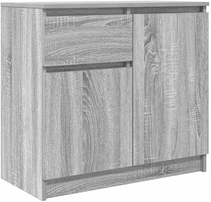 vidaXL Aparador con cajón Gris Sonoma 71x35x65 cm Madera de ingeniería