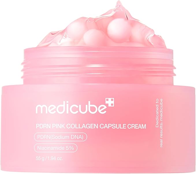 medicube Salmon DNA PDRN Capsule Cream 1.94 oz – Crema hidratante ligera con PDRN y niacinamida para tono desigual e hidratación luminosa