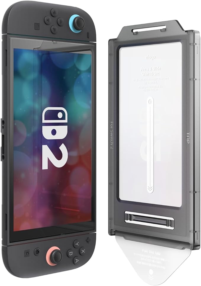 elago Protector de Pantalla de Vidrio Templado para Nintendo Switch 2