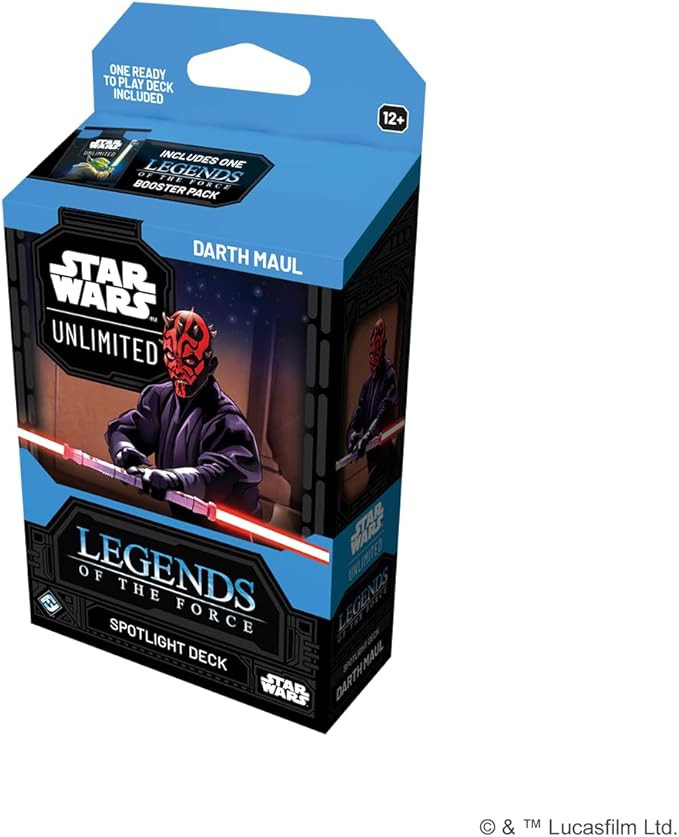 Fantasy Flight Games - Star Wars: Unlimited Trading Card Game Legends of the Force Darth Maul SPOTLIGHT DECK - Ready-to-Play 50-Card Deck with Exclusive Cards, Ages 12+, 2+ Players, 20 Minute Playtime