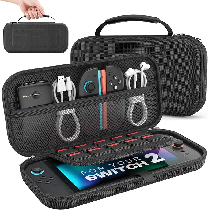 MoKo Funda para Nintendo Switch 2 2025 con 10 Ranuras para Cartuchos