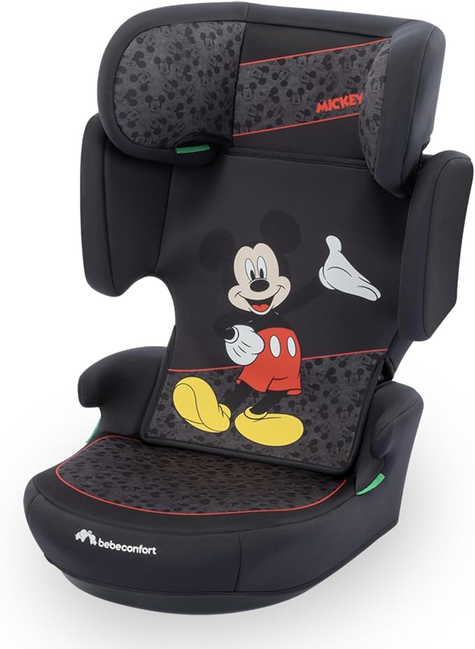 Bebeconfort Disney RoadSafe i-Size, Asiento Elevador Coche Respaldo, 3,5-12 años (100-150 cm), Silla Coche Mickey Mouse, Instalación Cinturón Seguridad, 14 Posiciones Reposacabezas, Authentic Mickey