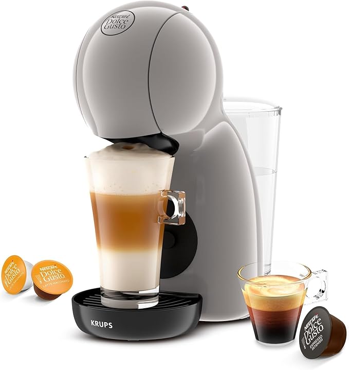 Krups Piccolo XS, Máquina de cápsulas multibebida, KP1A3ACL, ultracompacta, espresso de alta presión, compatible con cápsulas NESCAFÉ® Dolce Gusto®, presión de 15 bares para un espresso perfecto