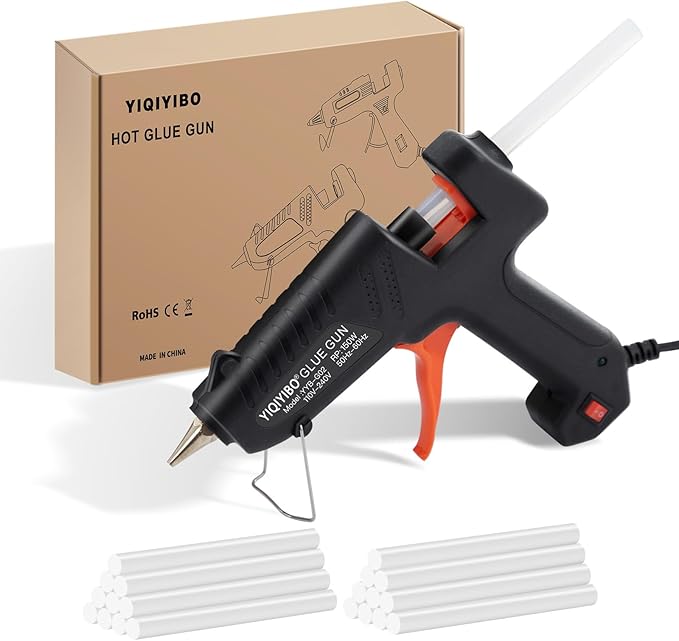 Pistola Silicona Caliente, 150W Pistola de Pegamento Caliente Con 20 Barras de Pistola de Silicona Pegamento Caliente Para Manualidades, Reparaciones Del Hogar, Trabajos Manuales, Sellado