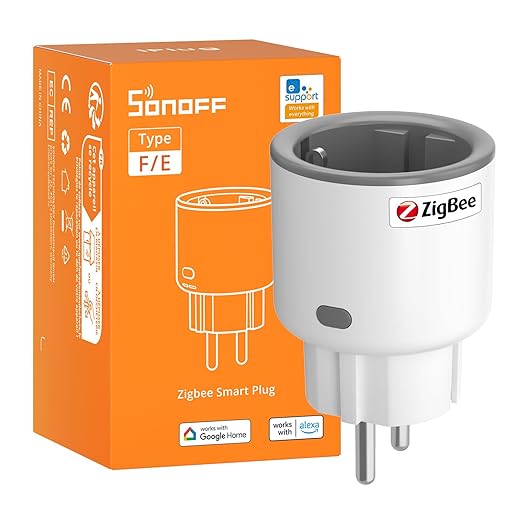 SONOFF S60ZBTPF Enchufe Inteligente Zigbee - Control Remoto, Monitor. Energía, Timer, Protec. Sobrecarga, Repetidor Zigbee, eWeLink