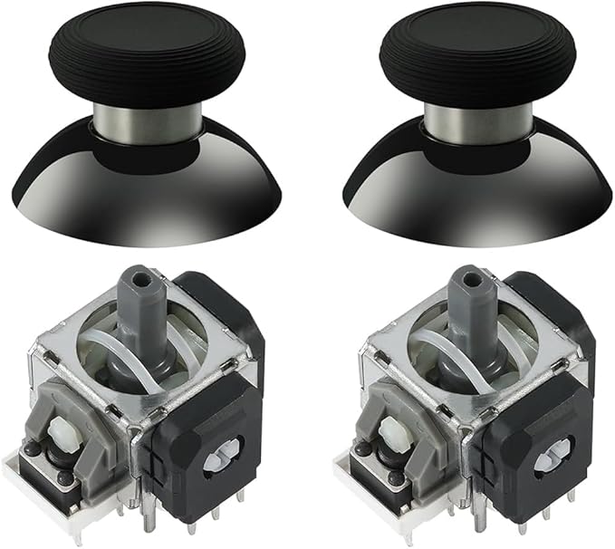 GuliKit TMR - Kit de repuesto de joysticks magnéticos para controlador PS5 DualSense/DualSense Edge, módulo de reparación de stick electromagnético antideriva con tapas para joystick, se requiere