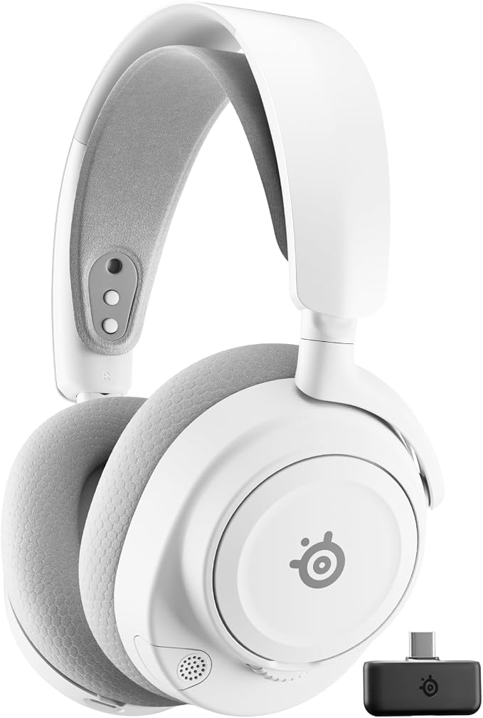 SteelSeries Arctis Nova 7 Wireless Gen 2 Auriculares gaming multiplataforma -Control de app en tiempo real -Más de 50 horas -Controladores magnéticos de neodimio -2,4 GHz y Bluetooth -PC,PS5,Switch1/2