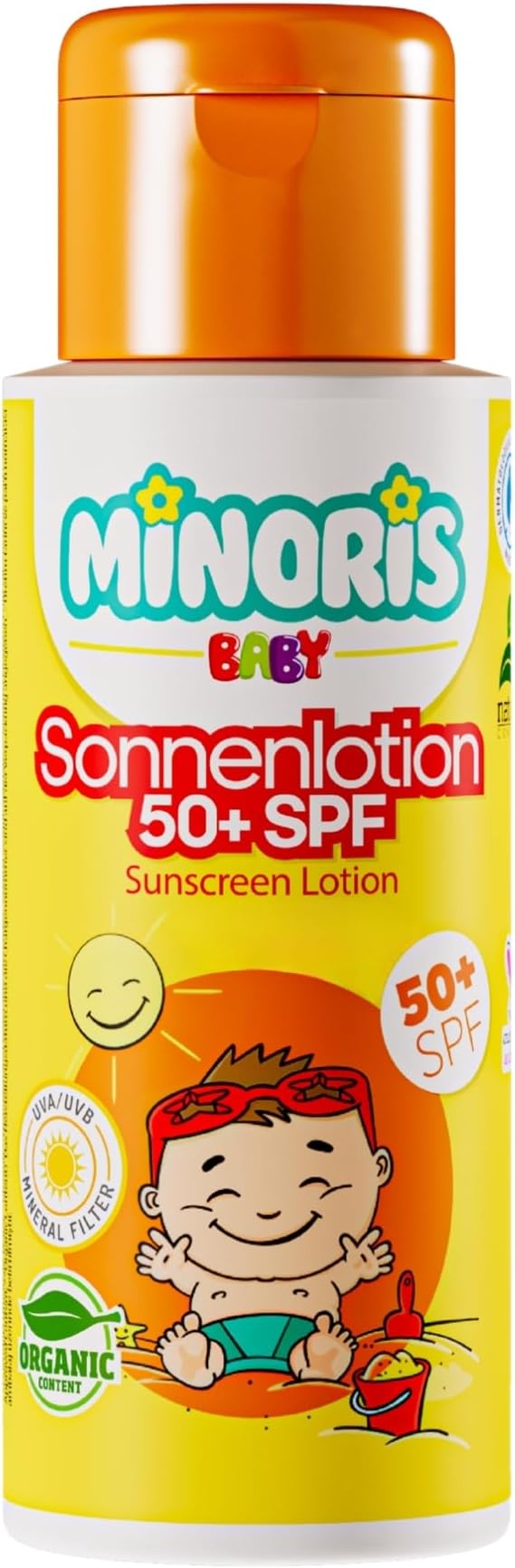 Minoris Baby Crema Solar SPF 50+ Bio Mineral Vegana Sin Perfume 50ml