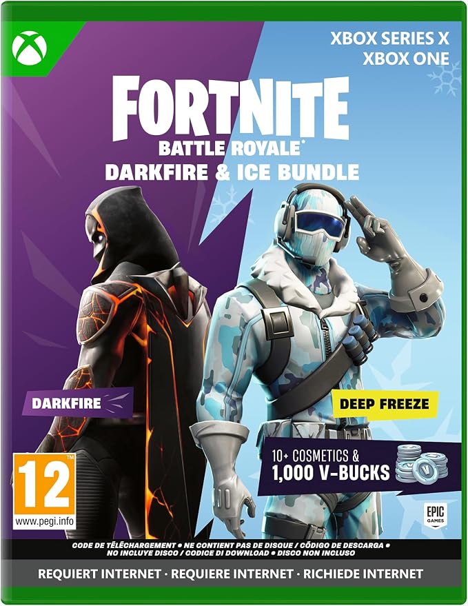 Fortnite – Lote de Fuego oscuro y hielo (Código de descarga del juego en la caja) - Xbox