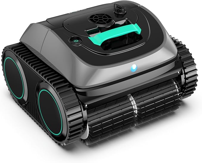 WYBOT C1-Plus Robot Piscina Limpiafondos y Paredes, para Piscinas enterradas y elevadas, 160min autonomía, Limpieza 4-en-1 (160m²), Navegación Inteligente & App, Verde Gris
