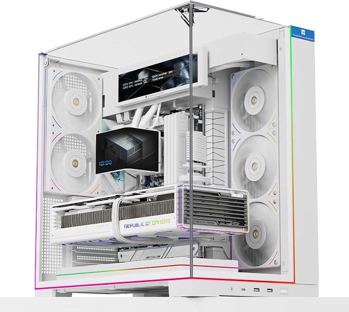 Thermalright TR A70 - Carcasa para Ordenador (Ampliable, con Soporte de GPU Vertical e Interfaz Tipo C, ventilación de Alto Rendimiento, Estructura Estable, Universal, Adecuada para Juegos