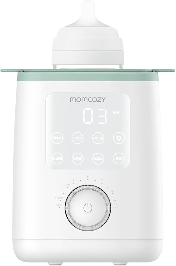 Momcozy Nutri Calienta Biberones 9 en 1, Rápido y Preciso, con Luz Nocturna