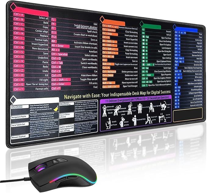 Alfombrilla de Ratón Inglés, 800x300x3 mm Mouse Pad