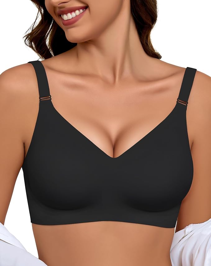 Sujetador sin Aros Mujer Cómodo Sujetadores sin Aro Bralette sin Costuras