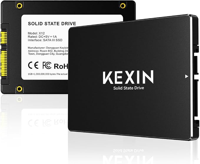 KEXIN SSD Interno SATA III de 2,5 Pulgadas, 128 GB: hasta 450 MB/s de Lectura y 330 MB/s de Escritura, SSD de Alta Velocidad para portátiles y PC de sobremesa