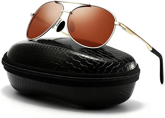 Gafas de sol polarizadas para hombre, unisex, polarizadas, para exterior, vintage, marco de metal, UV400