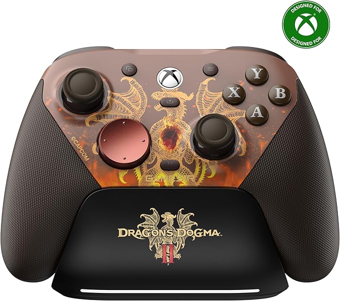 GameSir G7 Pro Mando con cable para Xbox Series X|S, mando inalámbrico para PC, joysticks TMR, gatillos de efecto Hall, frecuencia de sondeo de 1000 Hz (PC), base de carga, edición Dragon’s Dogma II