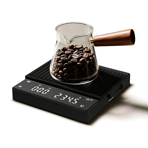 Diyife Mini Báscula Portátil para Café 0.1g/2kg, para Joyas, Medicina, etc