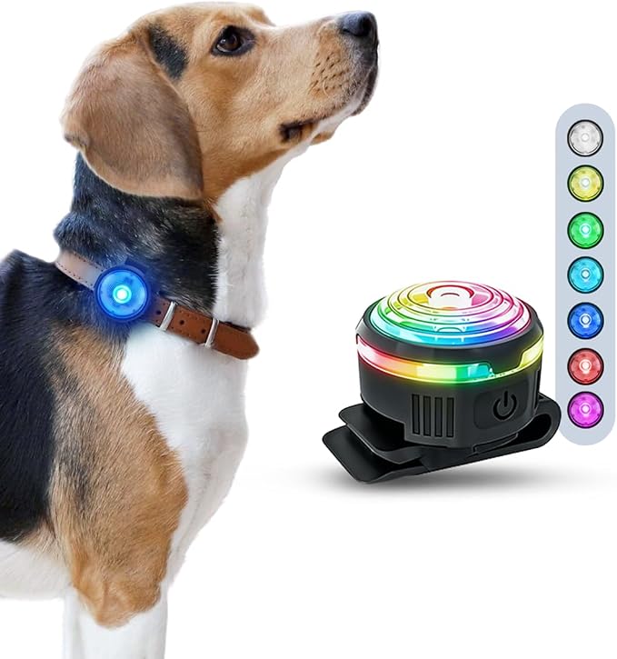 PAJ LED Ultrabrillante Ajustable para Collares Y Arneses, 7 Colores