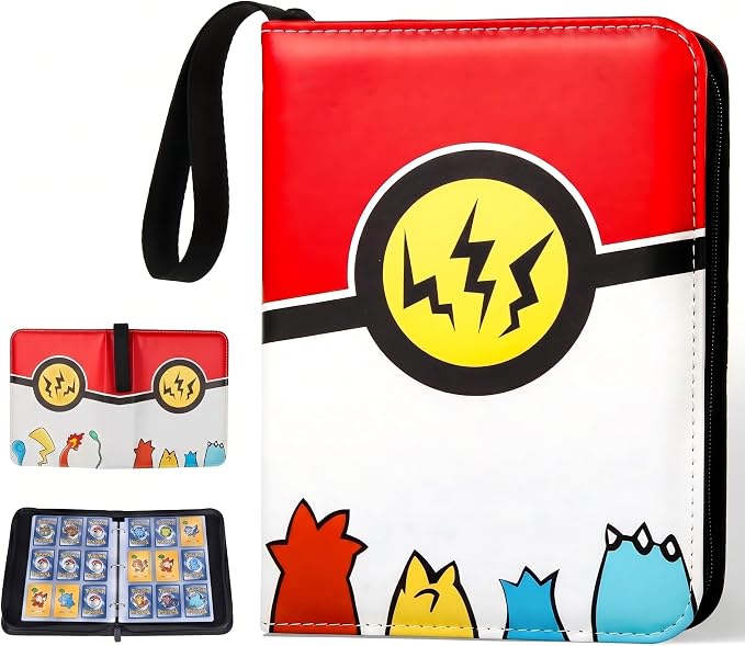 Álbum para 900 Cartas Magic y YugiOh - 50 Páginas con Cremallera Impermeable | Carpeta de Colección Portátil de Cuero PU | Regalo Ideal para Niños y Coleccionistas