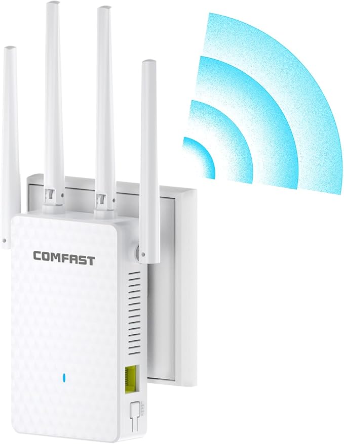 COMFAST Amplificador Señal WiFi, AC1200Mbps Repetidor WiFi Antenas Externas