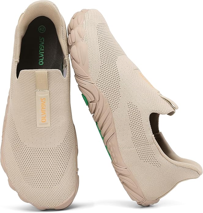 SAGUARO Unisex Zapatillas Barefoot Minimalistas sin Cordones & Punta Ancha, Talla 36-46