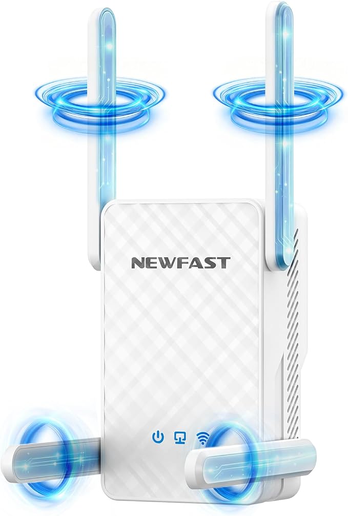 NEWFAST AX3000 Repetidor WiFi 5Ghz/2.4Ghz Gigabit WiFi Extender, WPA2