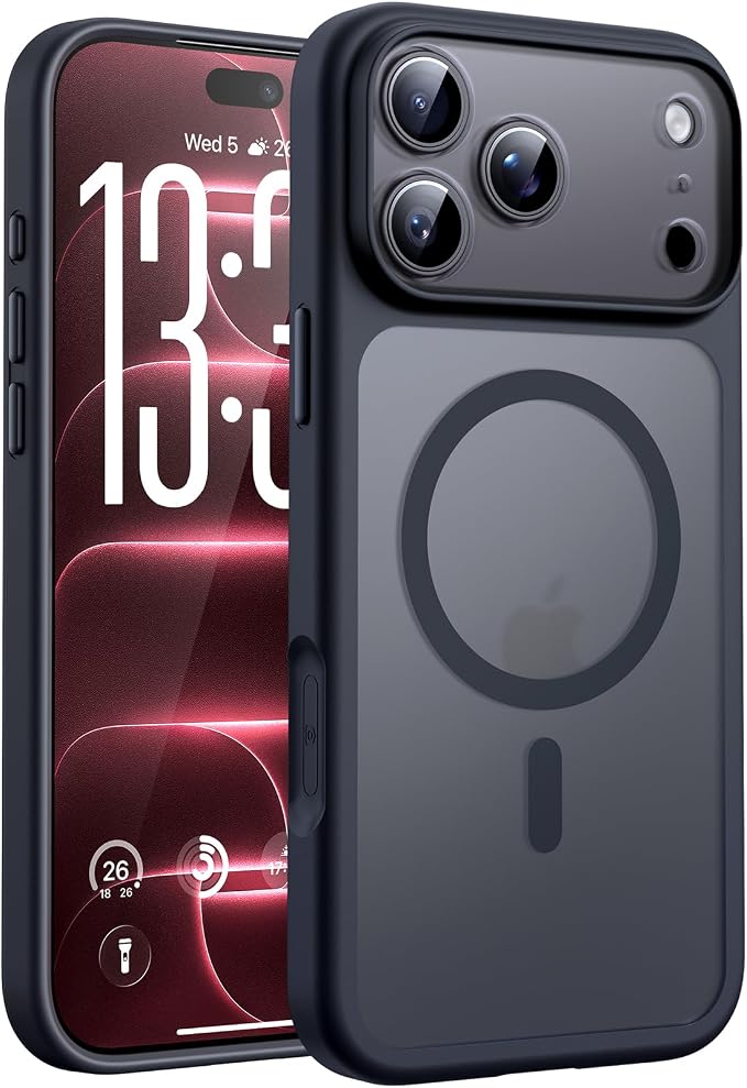 TOCOL Funda para iPhone 18 Pro MAX, Compatible con MagSafe, Titanio Negro