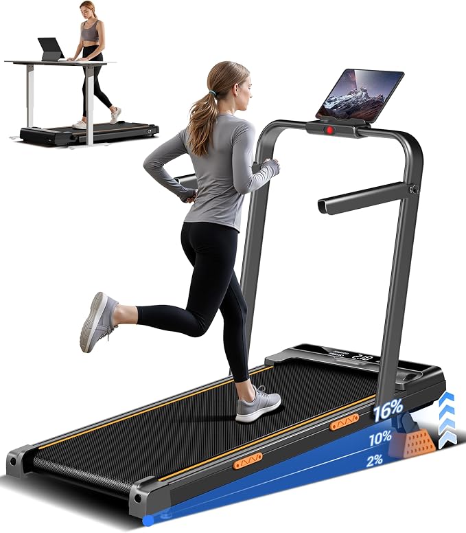 LONTEK Cinta para Correr Plegable con Inclinación 16%,8-10KM/H