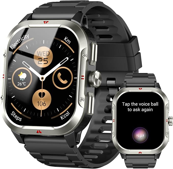 Jugeman Reloj Inteligente Hombre con GPS, 2.06'' Smartwatch,Fitness Tracker